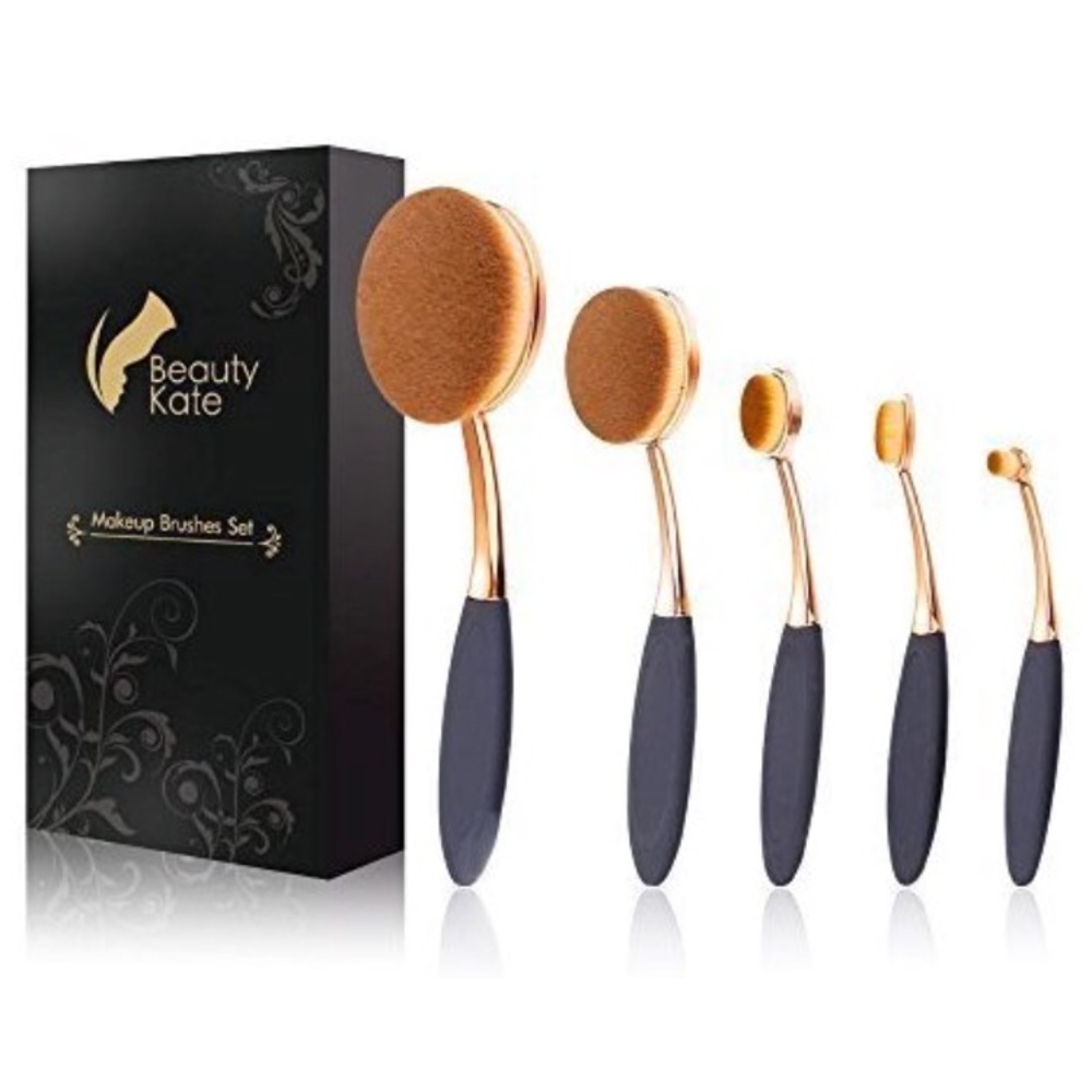Oval Makeup Brush Set of 5 Pieces
